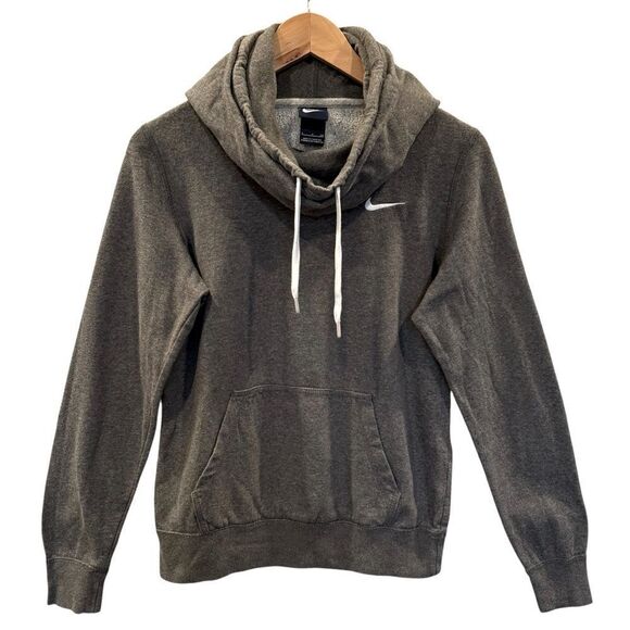 Nike Cowl Neck Pullover Lightweight Hoodie Sweater - Grey - Women's S - Picture 1 of 7